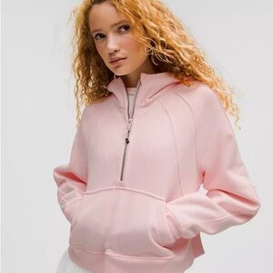 Lululemon Strawberry Milkshake Scuba Oversized Half-Zip Hoodie M/L